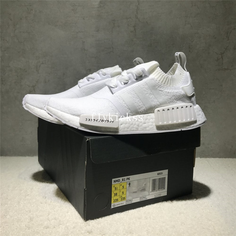 Real Boost Adidas NMD R1 PK Japan Triple White